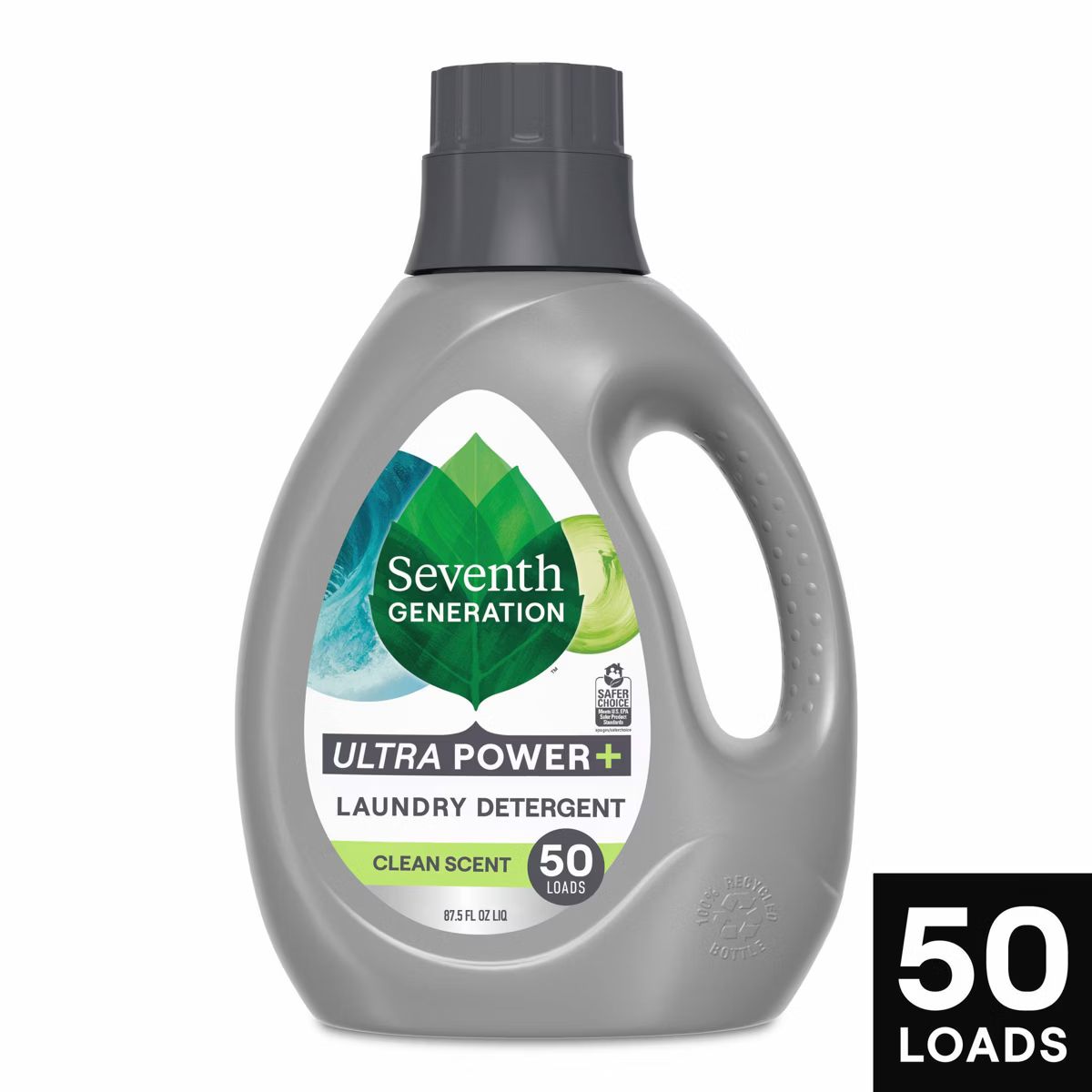 Seventh Generation Power Plus Liquid Laundry Detergent Soap - Clean Scent - 50 Loads/87.5 fl oz | Target