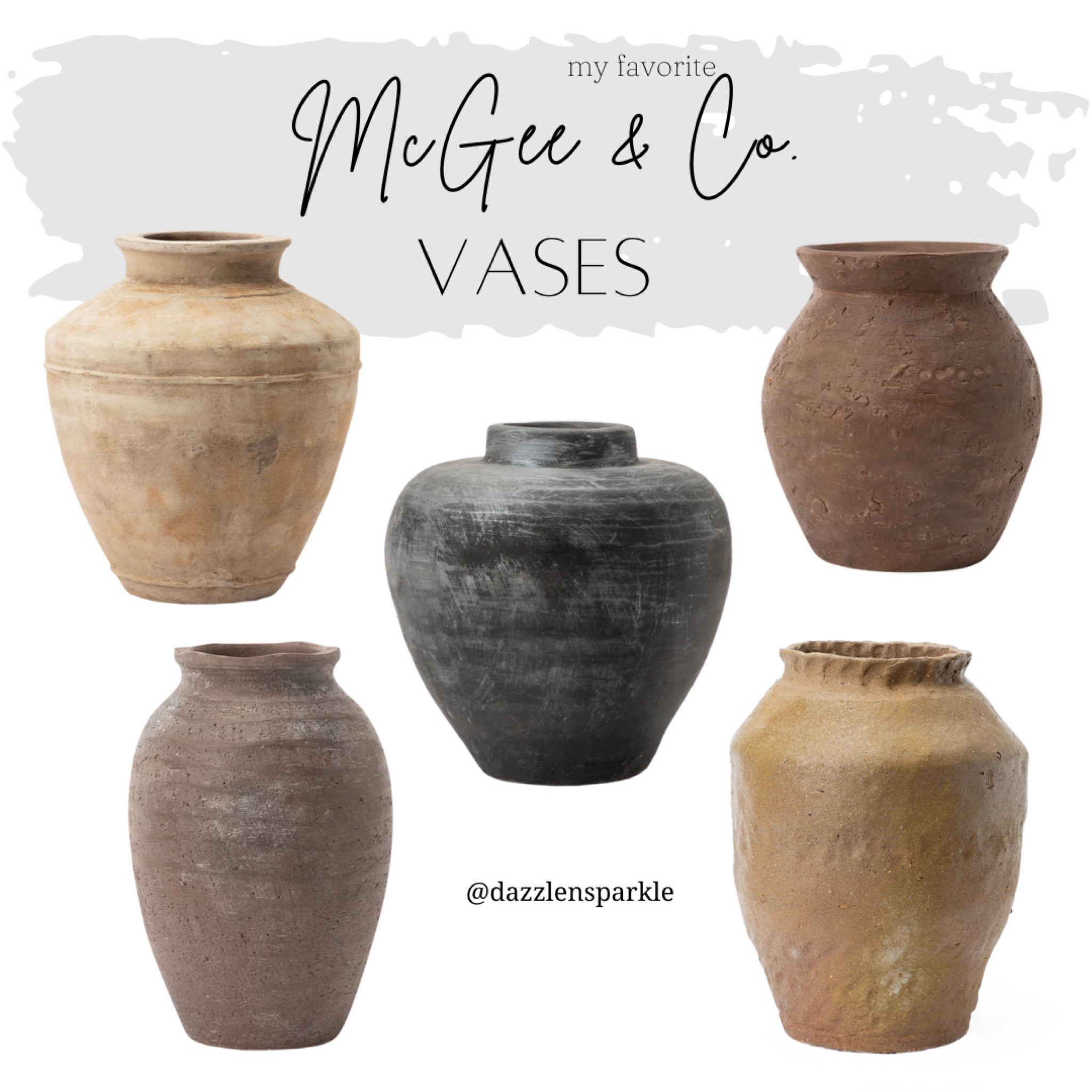 My favorite vases and planters from McGee and Co.
#planters #vase #floorvase #rusticvases #dazzlensparkle #homedecor #consoletabledecor 

#LTKFind #LTKhome #LTKsalealert
