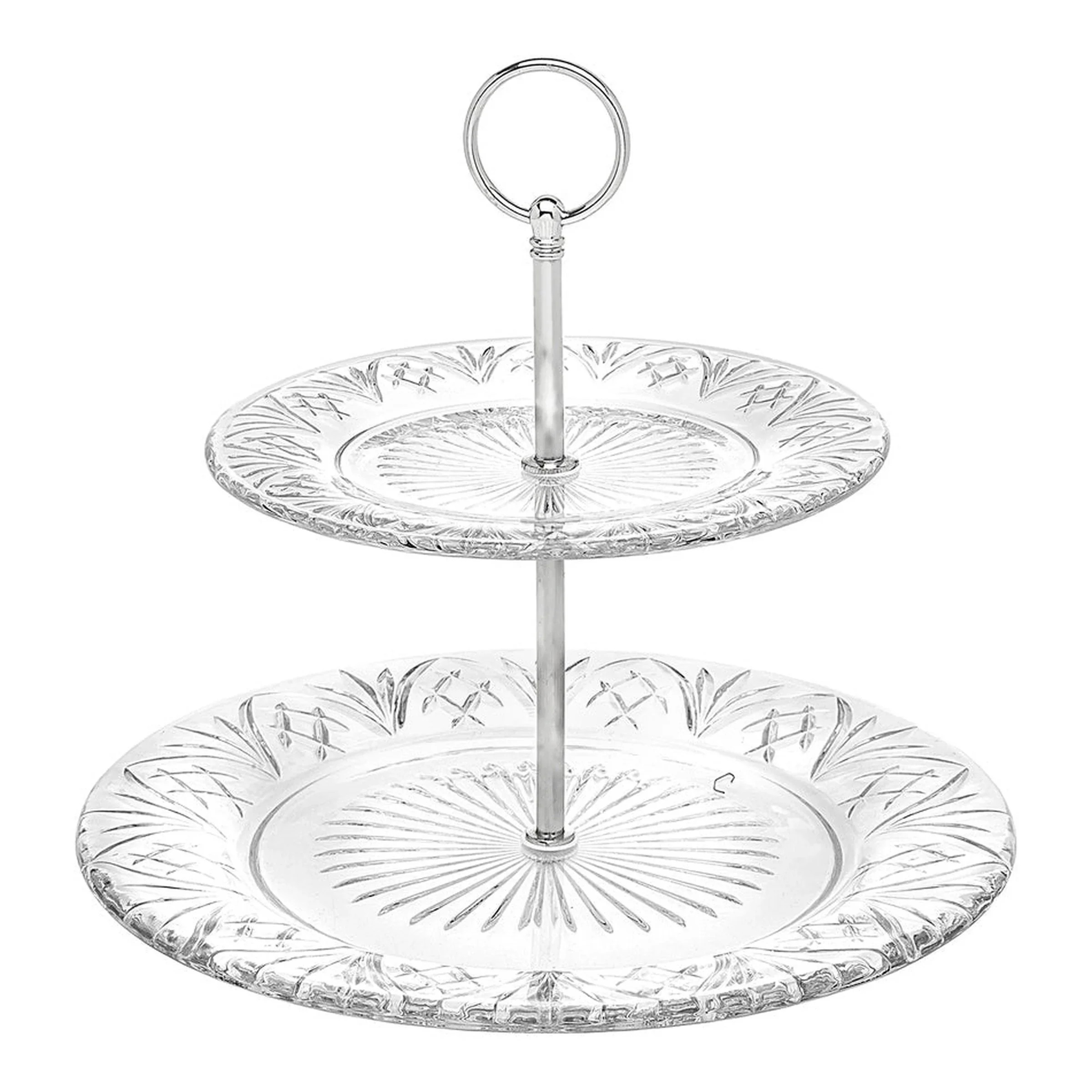 Dublin Crystal 2 Tiered Serving Stand | Walmart (US)