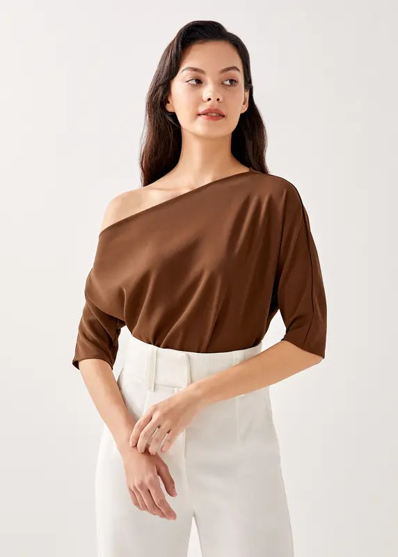 Melvie Relaxed Asymmetrical Top | Love, Bonito USA
