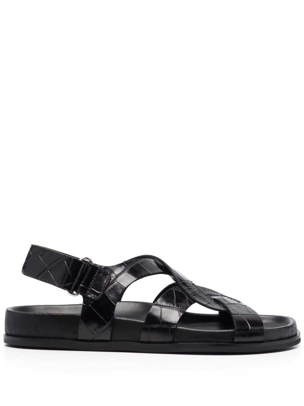 Sandalen met krokodillenleer-reliëf | Farfetch Global