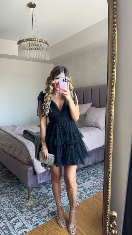 Lulus has perfect fall transitional wedding guest dresses! I am
I love how much texture this tulle mini dress has 
I am wearing my normal size small
Use code Emerson20 for a discount

#LTKstyletip #LTKwedding #LTKfindsunder100