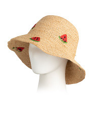Raffia Watermelon Embroidered Hat | Hats, Gloves & Scarves | Marshalls | Marshalls