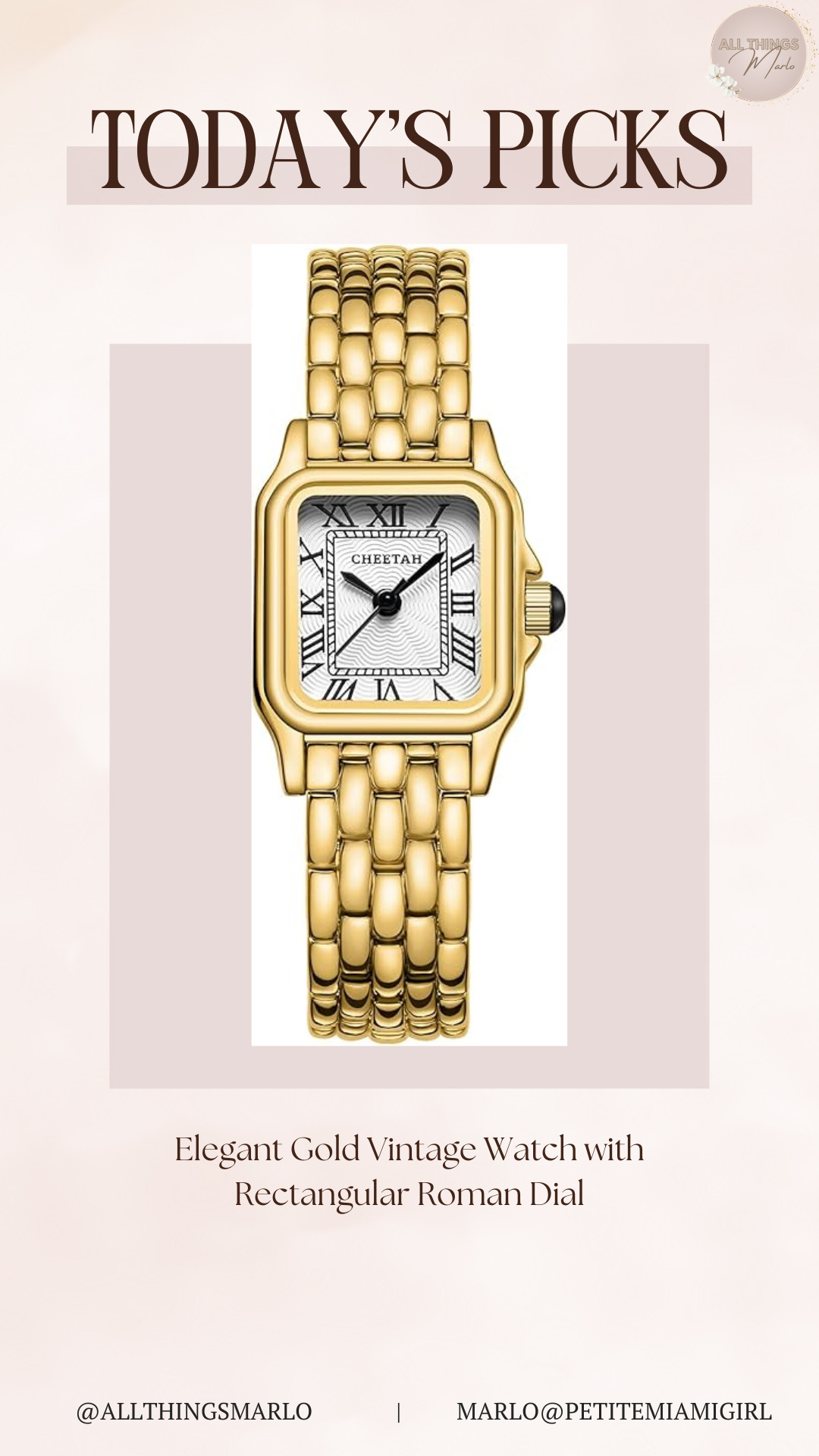 Elegant Gold Vintage Watch with Rectangular Roman Dial 

 #LTKSeasonal #LTKFindsUnder50 #LTKStyleTip