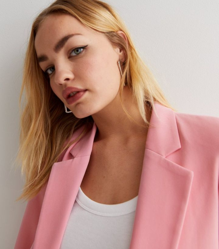 Mid Pink Long Sleeve Relaxed Fit Blazer
						
						Add to Saved Items
						Remove from Saved I... | New Look (UK)