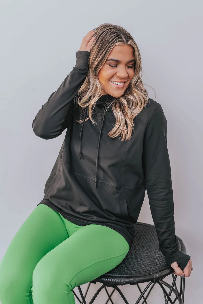 Starts with You Black Hooded Pullover | Apricot Lane Boutique