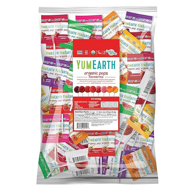 YumEarth Organic Lollipops, Variety Pack, 4.25 lb (pack of 1) - Allergy Friendly, Non GMO, Gluten... | Amazon (US)