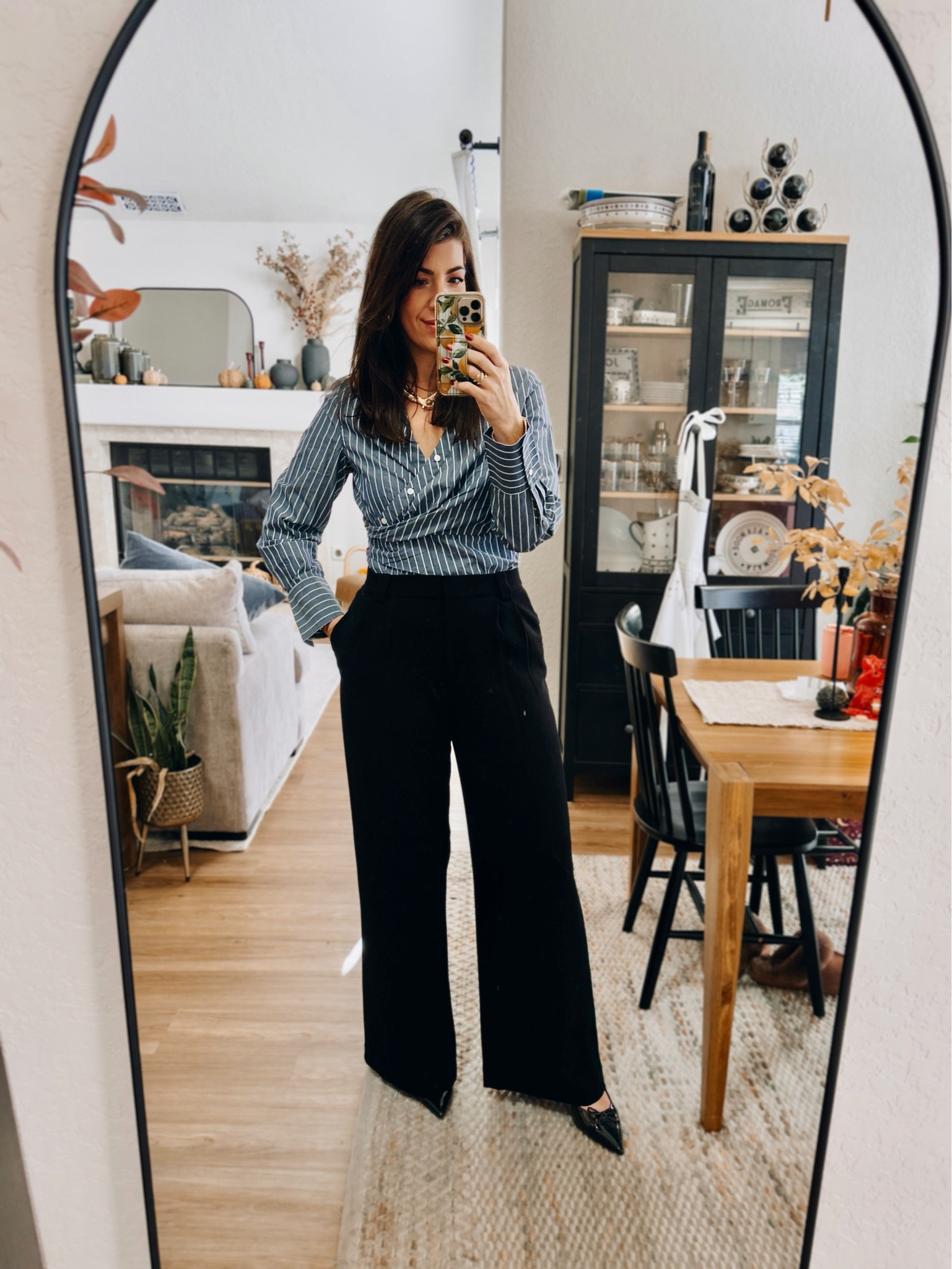 Recent work outfits
In an 8 asymmetrical stripe shirt and 8 long wide leg trouser


#LTKMidsize #LTKWorkwear #LTKSaleAlert