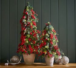 Faux Lit Mixed Berry Tree | Pottery Barn (US)