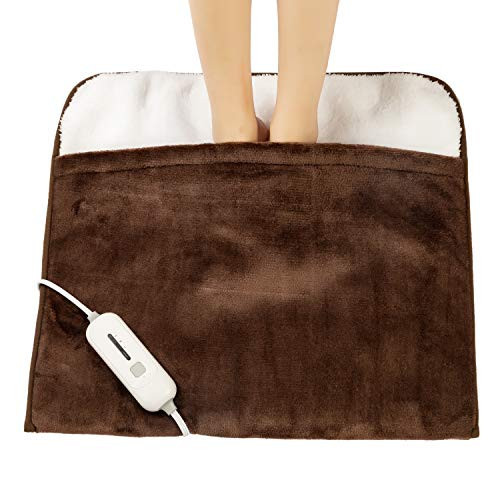 Gintao Electric Heated Foot Warmers for Men and Women,Foot Heating Pad Electric with Fast Heating Technology,Heating Pad Feet Warmer Auto Shut Off with 3 Temperature Setting,22×20 inches,Brown | Amazon (US)