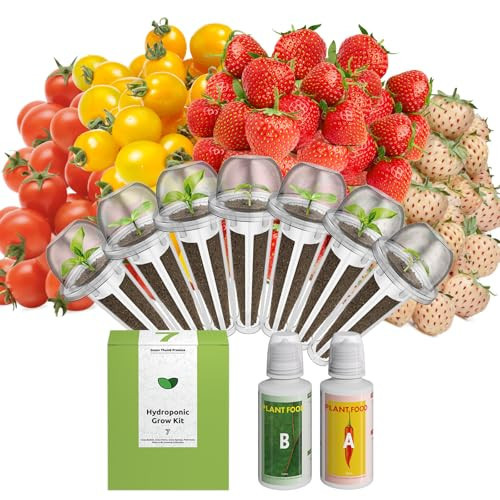inbloom Fruit Seed Pod Kit for AeroGarden, Ahopegarden Hydroponics Growing System, 7-Pods (350 Seeds+, Include Red Cherry Tomato, Golden Cherry Tomato, White Strawberry, and Red Strawberry) | Amazon (US)