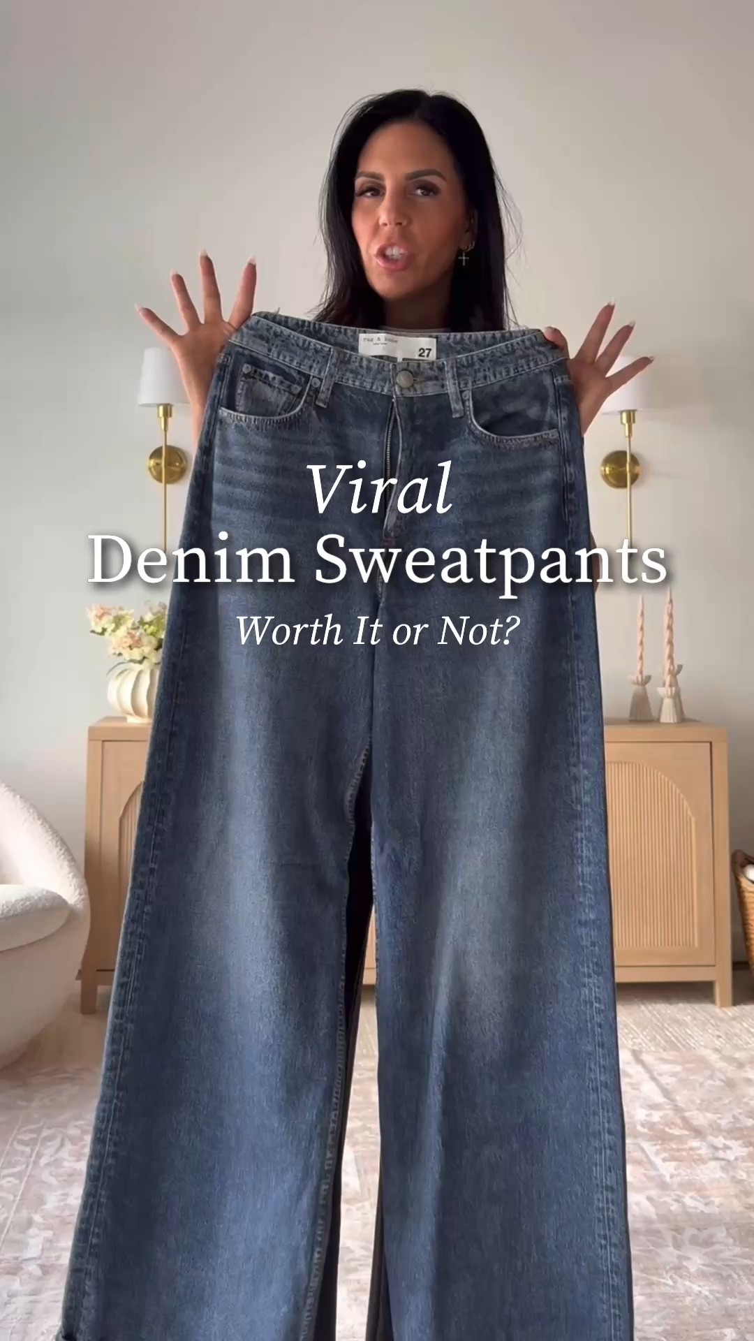 The denim sweatpants….I am shook!  Tried and true, I have tested them out long enough to LOVE!  
Wearing a 27 —> lots of stretch! 
Tops- small 

#LTKWatchNow #LTKSaleAlert #LTKU
