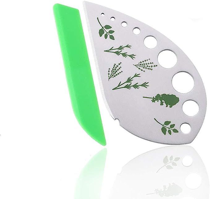 Vegetable Leaf Herb Strippers Stainless Steel Curved Edge Kitchen Gadget Herb Stripping Tool Loos... | Amazon (US)