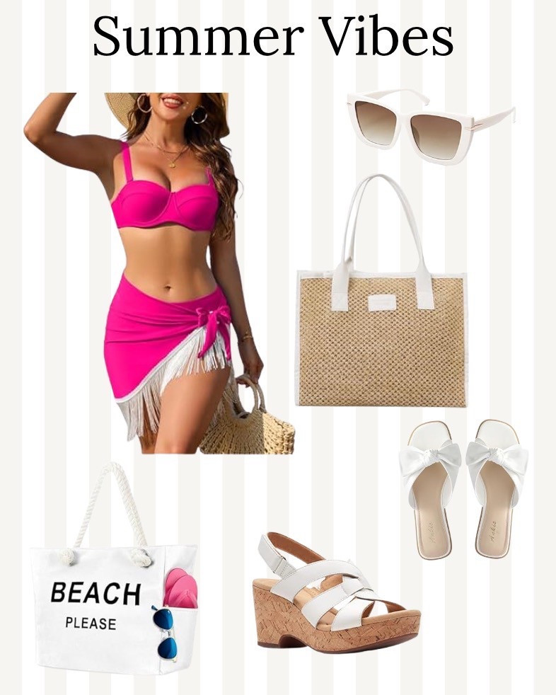 Summer style just got a whole lot easier! Check out how I styled our fabulous 3-piece swimsuit with a cute tote bag, comfy sandals, and trendy sunglasses. Perfect for a day at the beach or by the pool, this look combines comfort and chic. Whether you’re heading out for a relaxing day or a fun-filled adventure, this outfit has you covered!
#SummerVibes #BeachyKeen #SwimwearInspo #ToteBagLove #SandalsAndSunglasses #PoolsideChic #BeachFashion #SwimsuitGoals #TrendySwimwear #SummerEssentials #BeachyStyle #SwimwearMustHaves #SummerOutfitInspo #BeachyVibes #SwimwearTrends #FashionableSwimwear

#LTKSeasonal #LTKSwim #LTKStyleTip