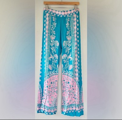 Lilly Pulitzer Bal Harbor Pants  Small Water You Waiting For | eBay US
