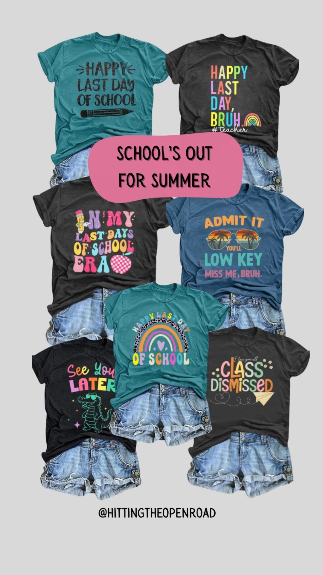 Counting down the days until the last day of school! Some of these are for teachers, but some could be for kids too! 
#teachers #tshirts #lastdayofschool #summer

#LTKSaleAlert #LTKSeasonal #LTKMidsize