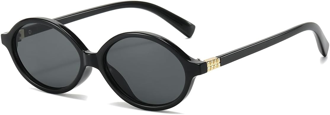 Gleyemor Retro Oval Sunglasses for Women and Men Small 90s Style Glasses | Amazon (US)