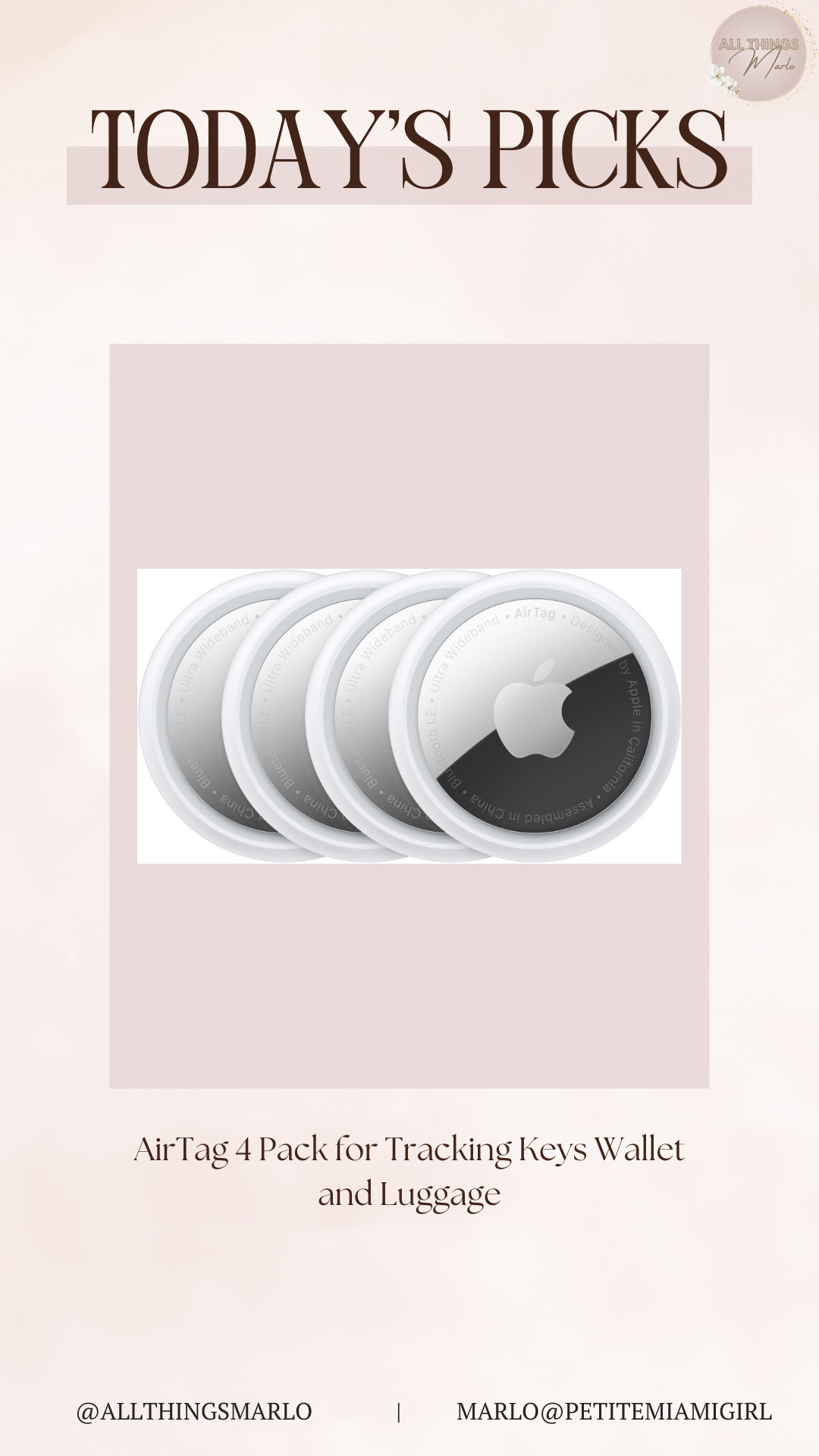 AirTag 4 Pack for Tracking Keys Wallet and Luggage 

 #LTKGiftGuide #LTKHome #LTKFindsUnder100