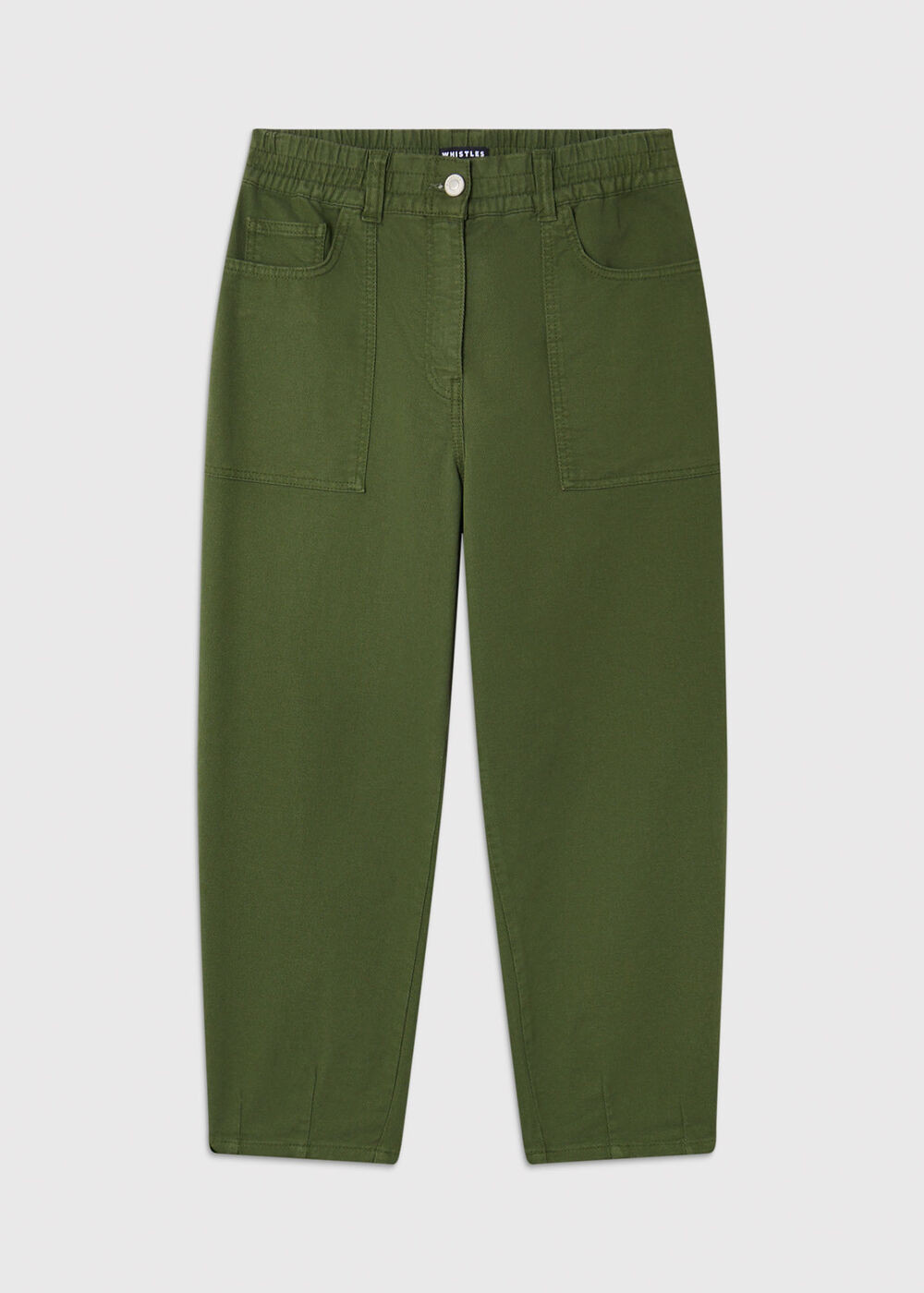 Khaki Tessa Casual Trouser | WHISTLES | Whistles UK | | Whistles