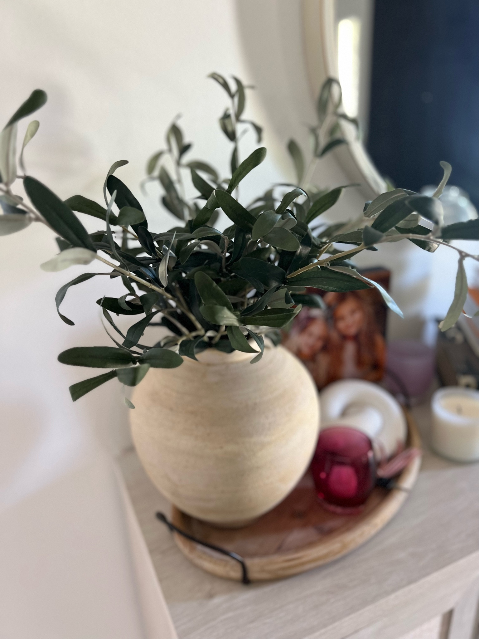 Pottery barn vase
Pottery barn faux greenery

#LTKHome