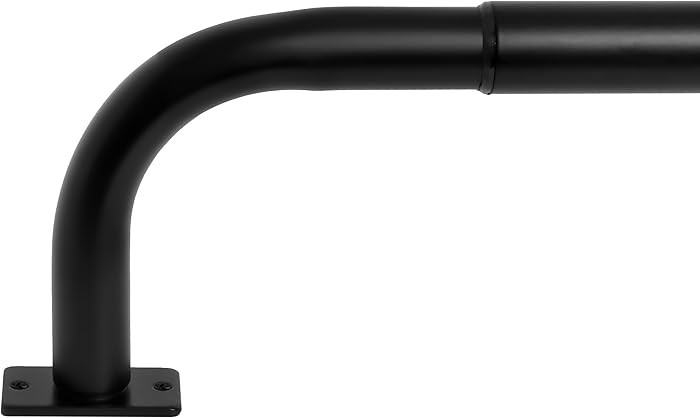 Meriville 1-Inch Diameter Wrap Around Blackout Curtain Rod, 28-Inch to 48-Inch, Black Finish | Amazon (US)