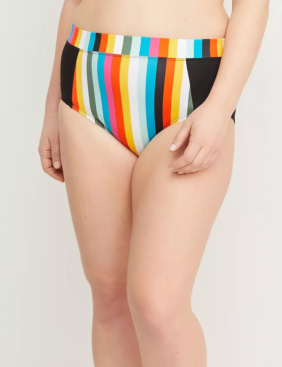 High-Waist Swim Brief - Stripes | Lane Bryant (US)