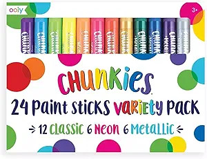 OOLY Chunkies Twistable Tempera Paint Sticks For Kids, No Mess Kids Art Supplies for Kids 4-6, Me... | Amazon (US)