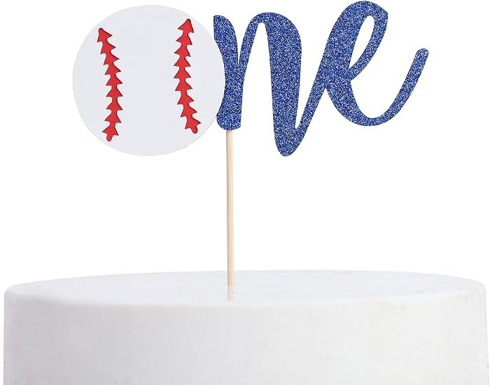 Baseball 1st Birthday Banner - Crown, High Chair Banner, Cake Flag, All-Star Theme Decoration | Amazon (US)