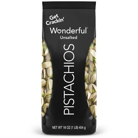 Wonderful Pistachios In-Shell Unsalted Nuts, 16 Ounce Bag | Walmart (US)