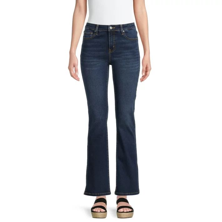 Time and Tru Women's Bootcut Jeans with Slit Hem | Walmart (US)