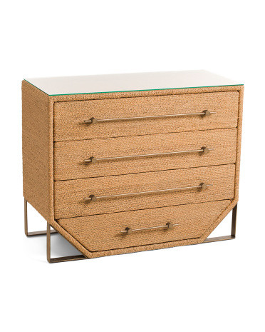 18x40x32.5 Seagrass 4 Drawer Chase Chest | Furniture & Lighting | Marshalls | Marshalls