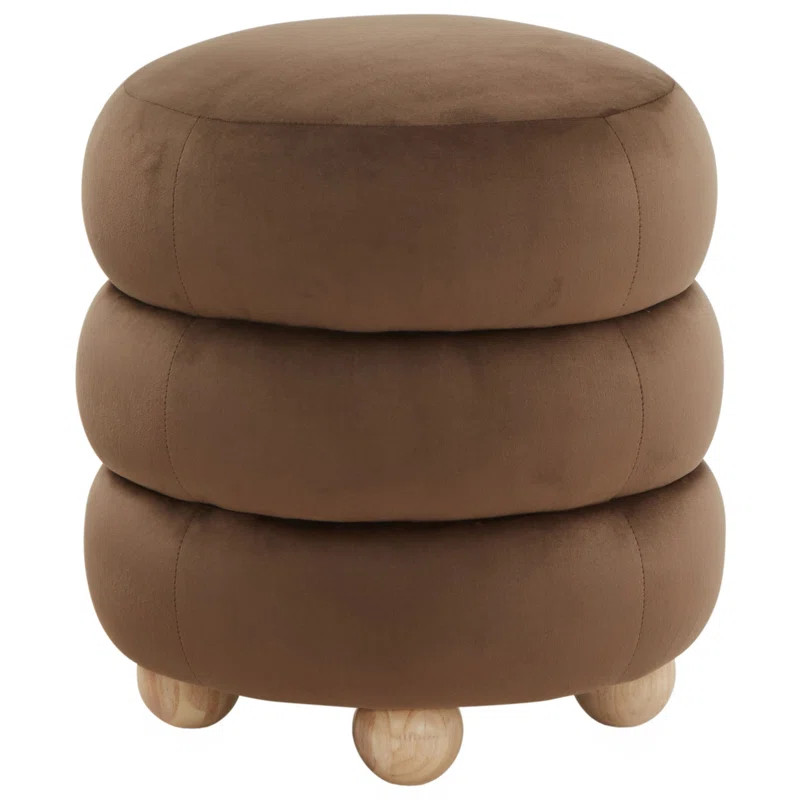 Joss & Main Dalisha 17.2" Wide Velvet Round Standard Ottoman | Wayfair | Wayfair North America