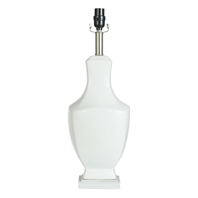Grace Mitchell White Ceramic Urn Table Lamp, 23" | At Home