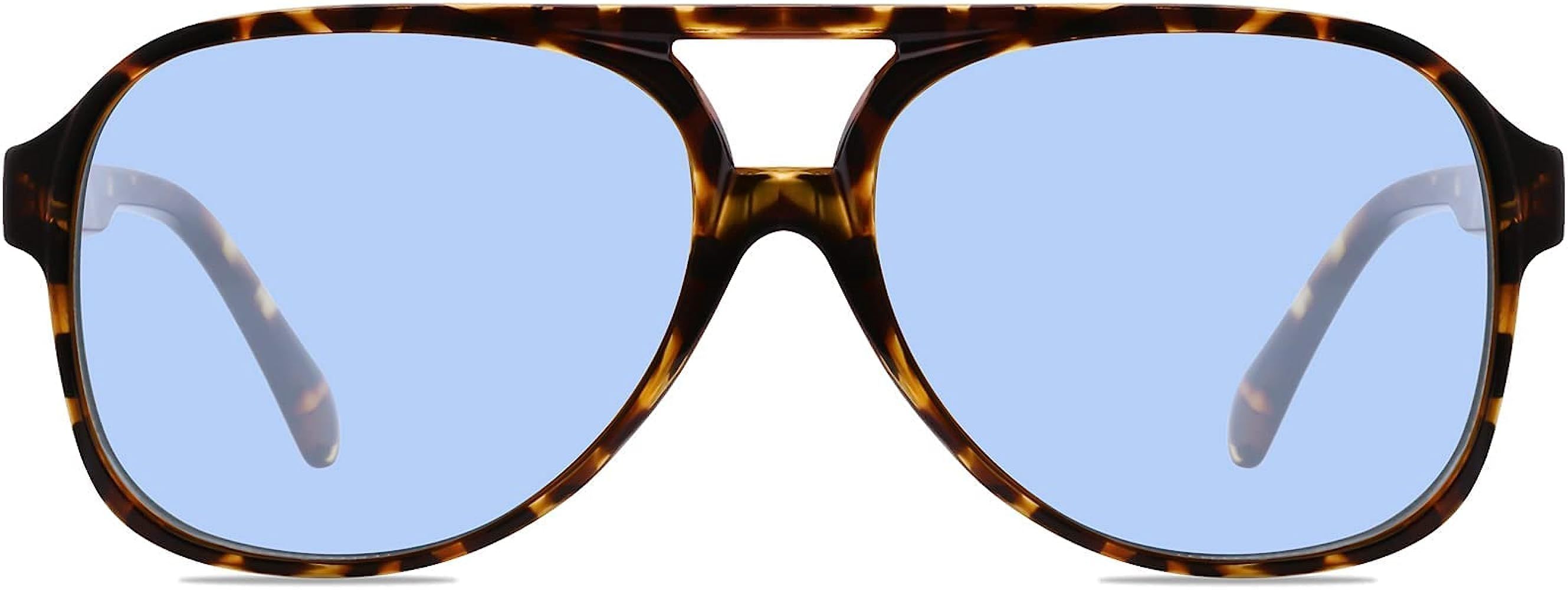 Classic Vintage Aviator Sunglasses for Women Men Large Frame Retro 77s Sunglasses | Amazon (US)