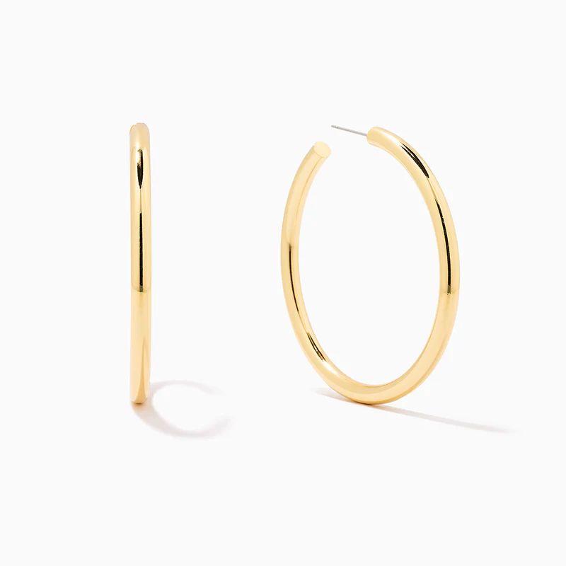 Classic Thick Gold Hoops Large | Uncommon James