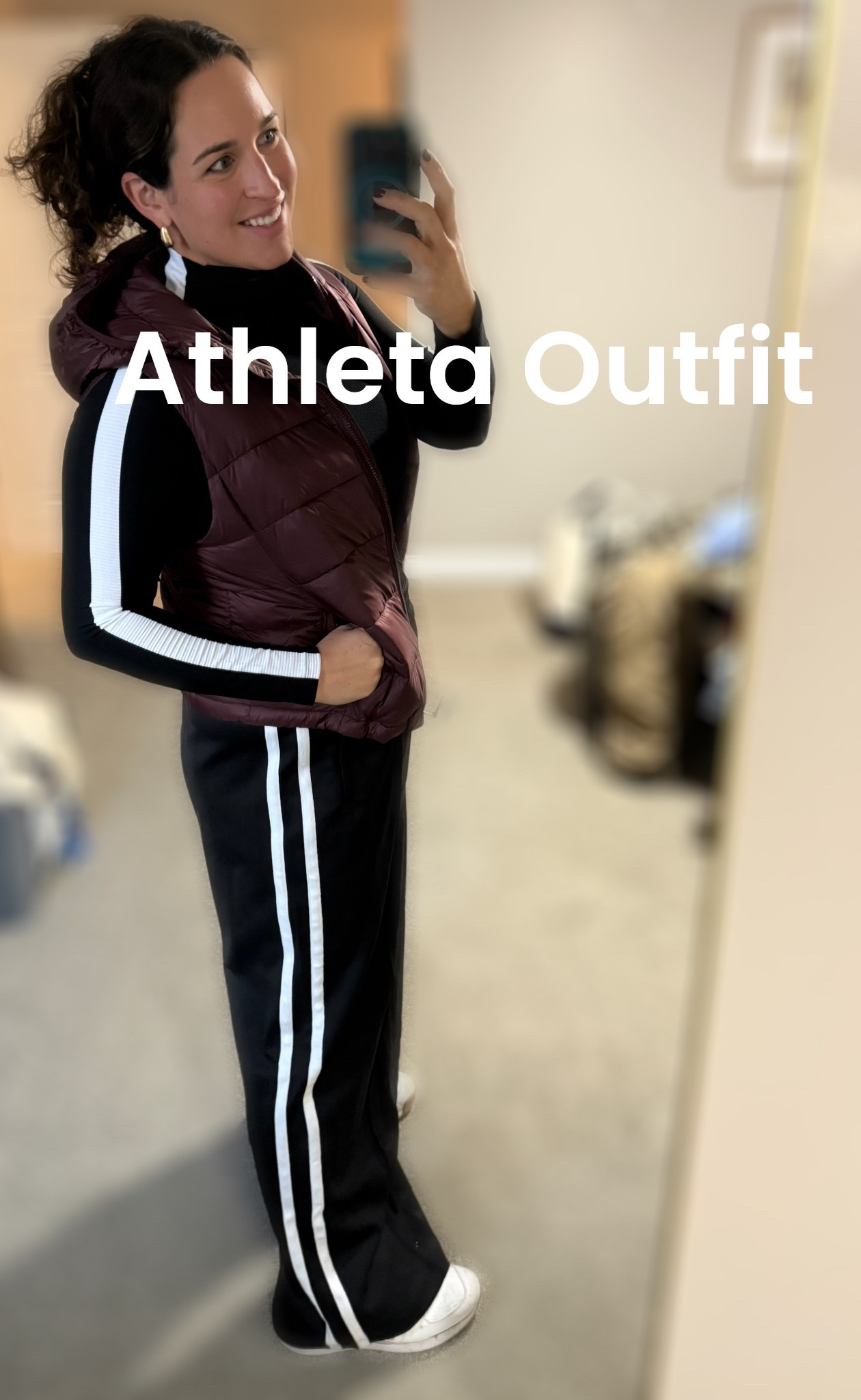 Track suit and puffer vest for a chaperone outfit at the pumpkin patch today! It’s finally fall weather and I’m also a size L for the first time since before I had kids. 

#LTKMidsize #LTKActive #LTKStyleTip