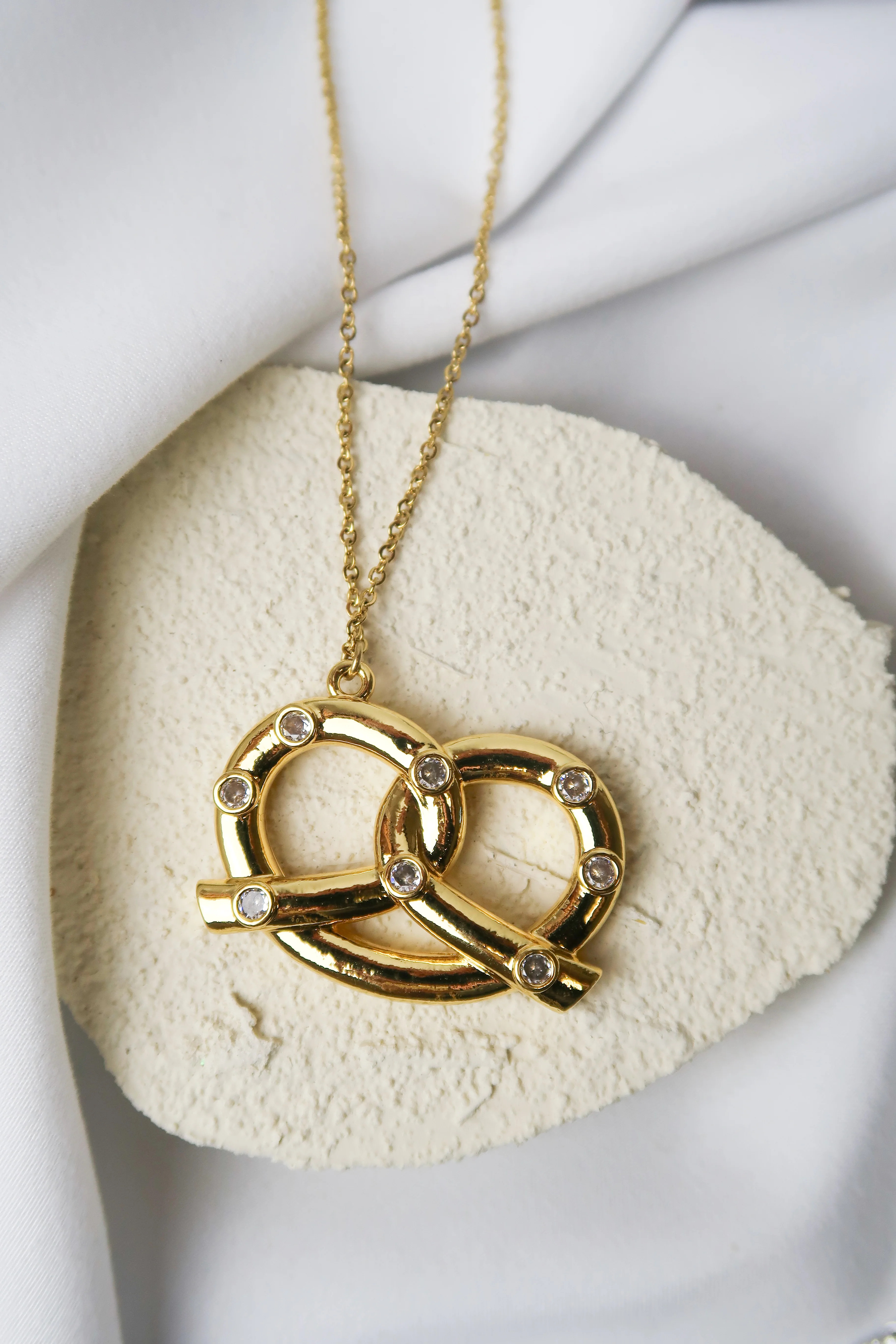 Don't Get it Twisted 316L Stainless Pretzel Necklace | KC Chic Designs