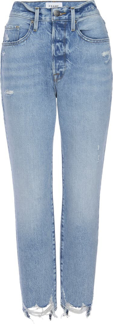 Le Original Ripped High Waist Crop Jeans | Nordstrom