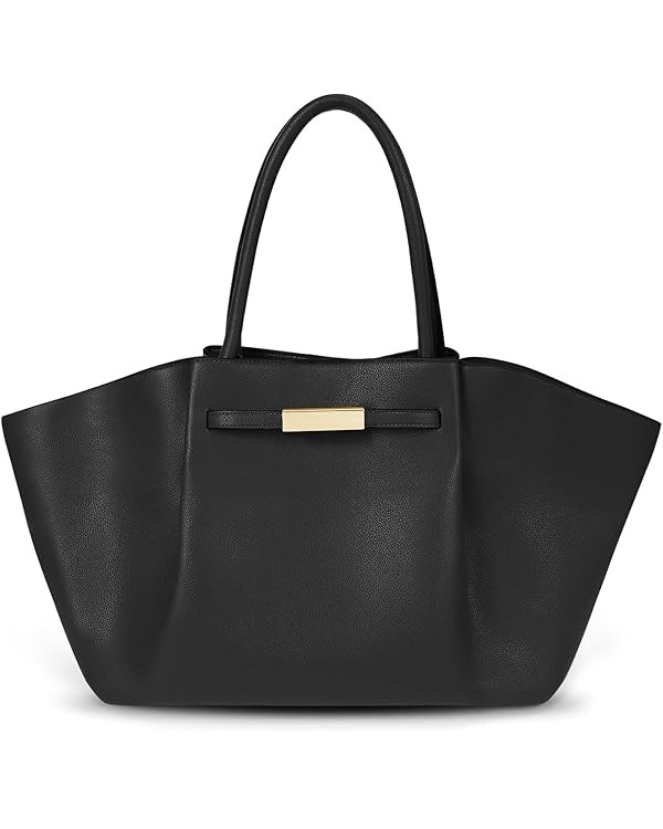 Juoxeepy Tote Bag Faux Leather Work Bag for Women Soft Grained Leather Top Handle Bag Trendy Luxu... | Amazon (US)