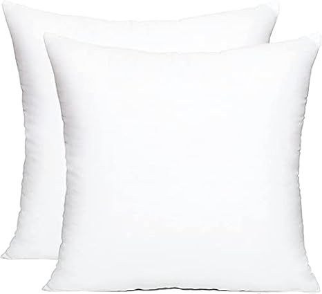 18 x 18 Inch Pillow Inserts (Set of 2), HIPPIH Decorative Throw Pillow Inserts, Hypoallergenic Sq... | Amazon (US)
