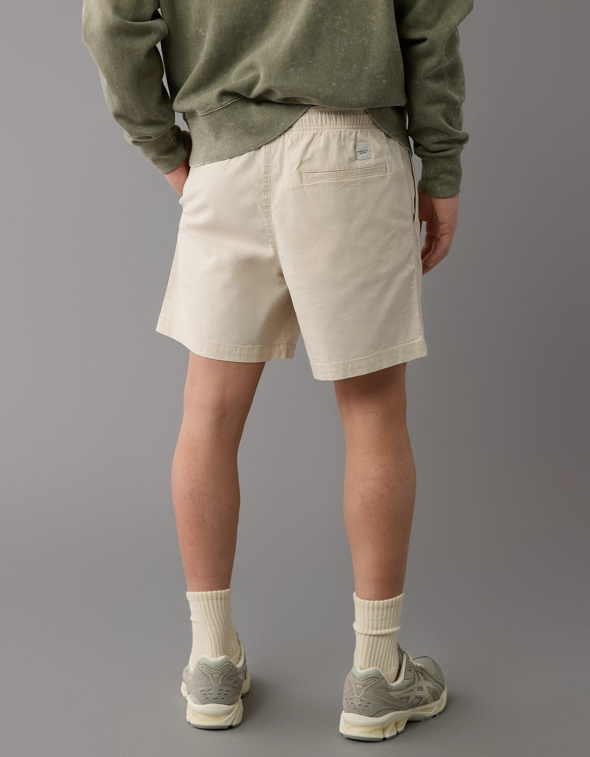 AE Flex 7" Lived-In Linen-Blend Trekker Short | American Eagle Outfitters (US & CA)