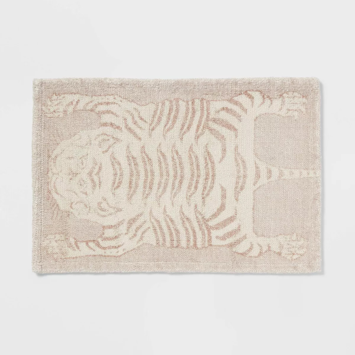 20"x30" Tiger Print Bath Rug Tan - Threshold™ | Target