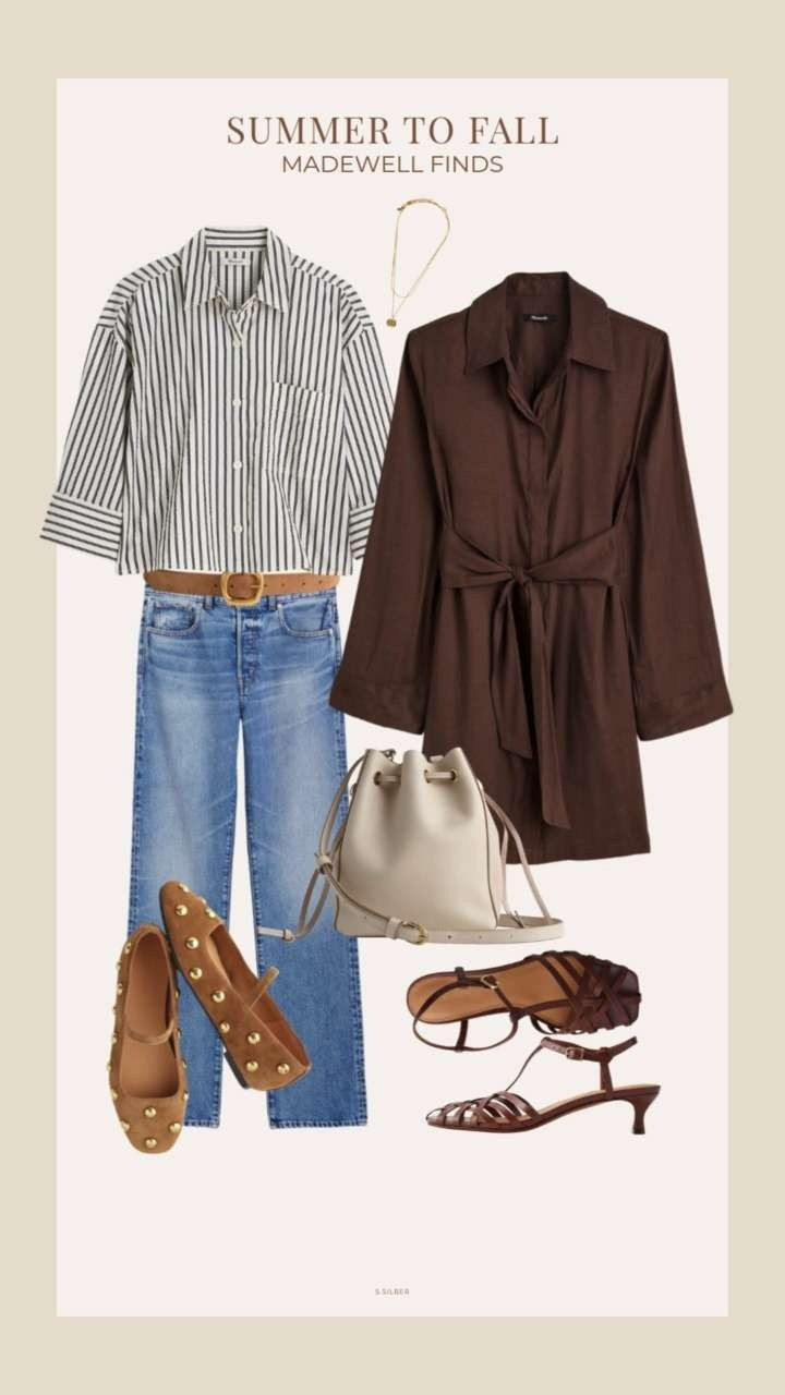Transition from summer to fall with these pieces from Madewell

fall outfit ideas, elevated basics, dress, jeans, striped shirt, Greta ballet flats, belt, heels, long sleeve dress, necklace, suede, elevated casual, Stefana Silber
 

 

#LTKStyleTip #LTKxMadewell #LTKMidsize