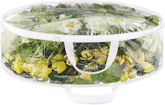 Whitmor Clear Everyday Bag, Stores Two 30-Inch Wreaths, Seasonal Storage for Easter, Fourth of Ju... | Amazon (US)