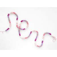 Shakira Patterson Valentine Purple & Pink Ombre Mini Felt Ball Garland Collaboration 2023 | Etsy (US)