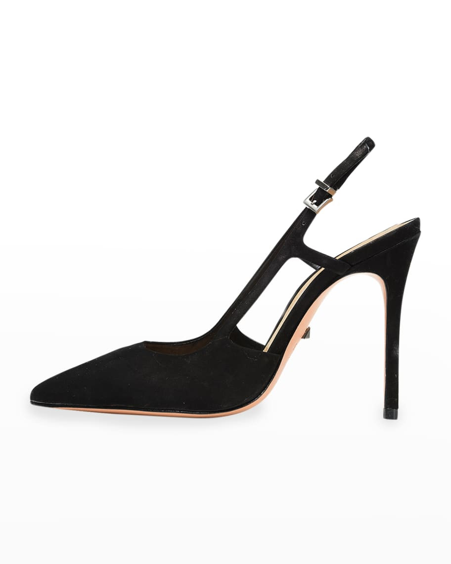 Boris Suede Slingback High-Heel Pumps | Neiman Marcus