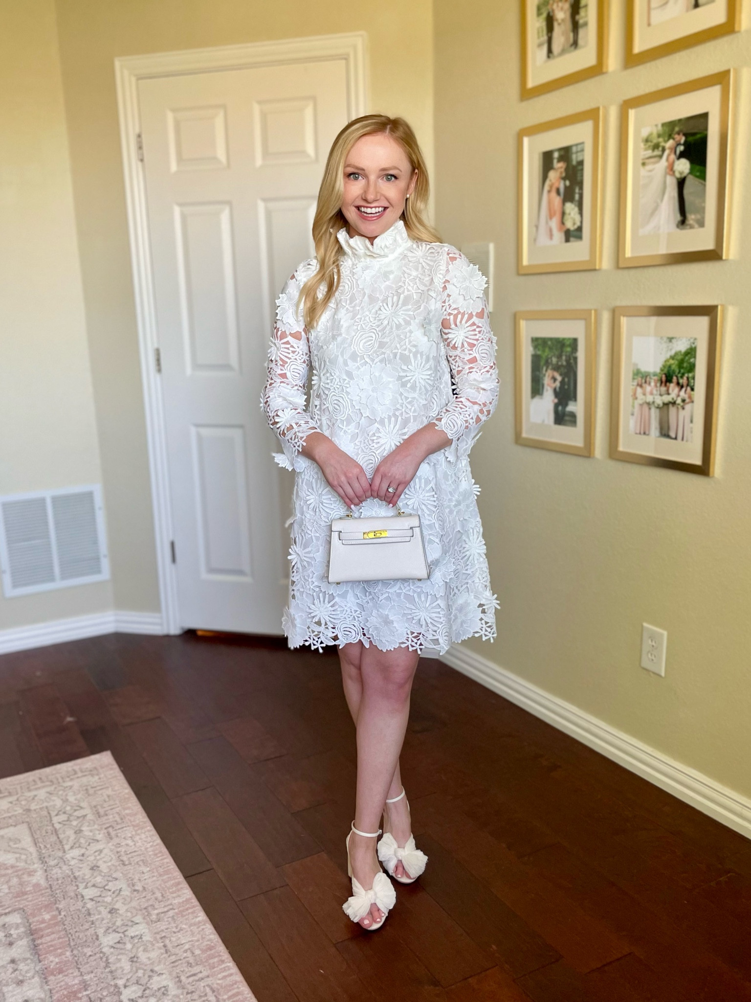 Wearing an XS in the dress | bridal shower dress, white dress, white lace dress, bride to be, bridal dress, graduation dress 

#LTKstyletip #LTKSeasonal #LTKwedding