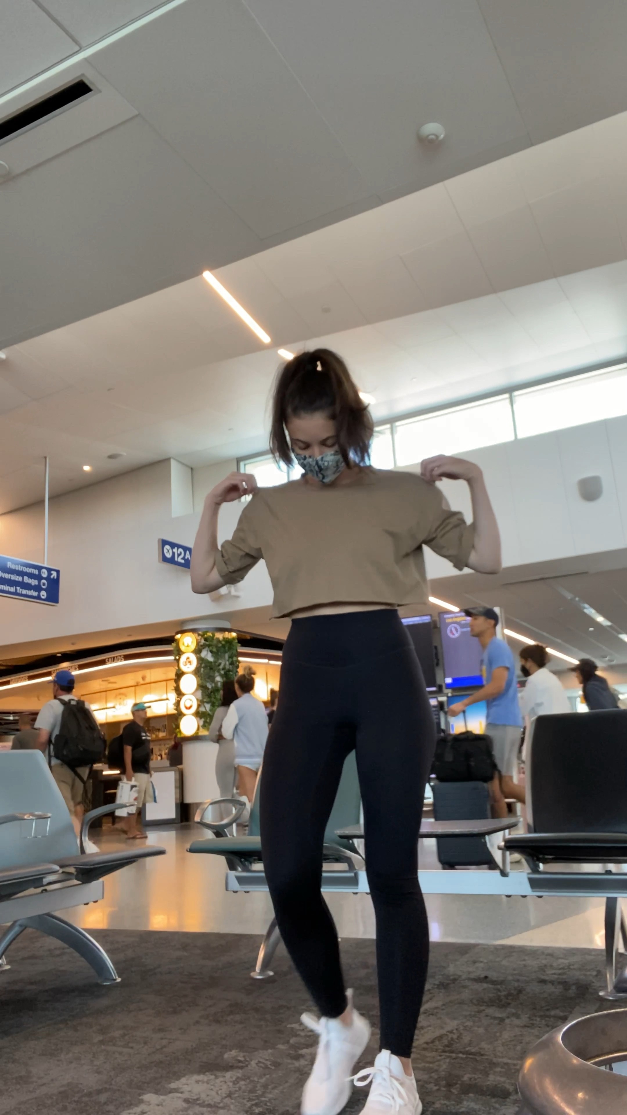 Airport outfit. Shop this comfy casual travel outfit. I styled a cropped tee and black leggings. Outfit sold out. Shop similar 💕

#LTKSeasonal #LTKtravel #LTKstyletip