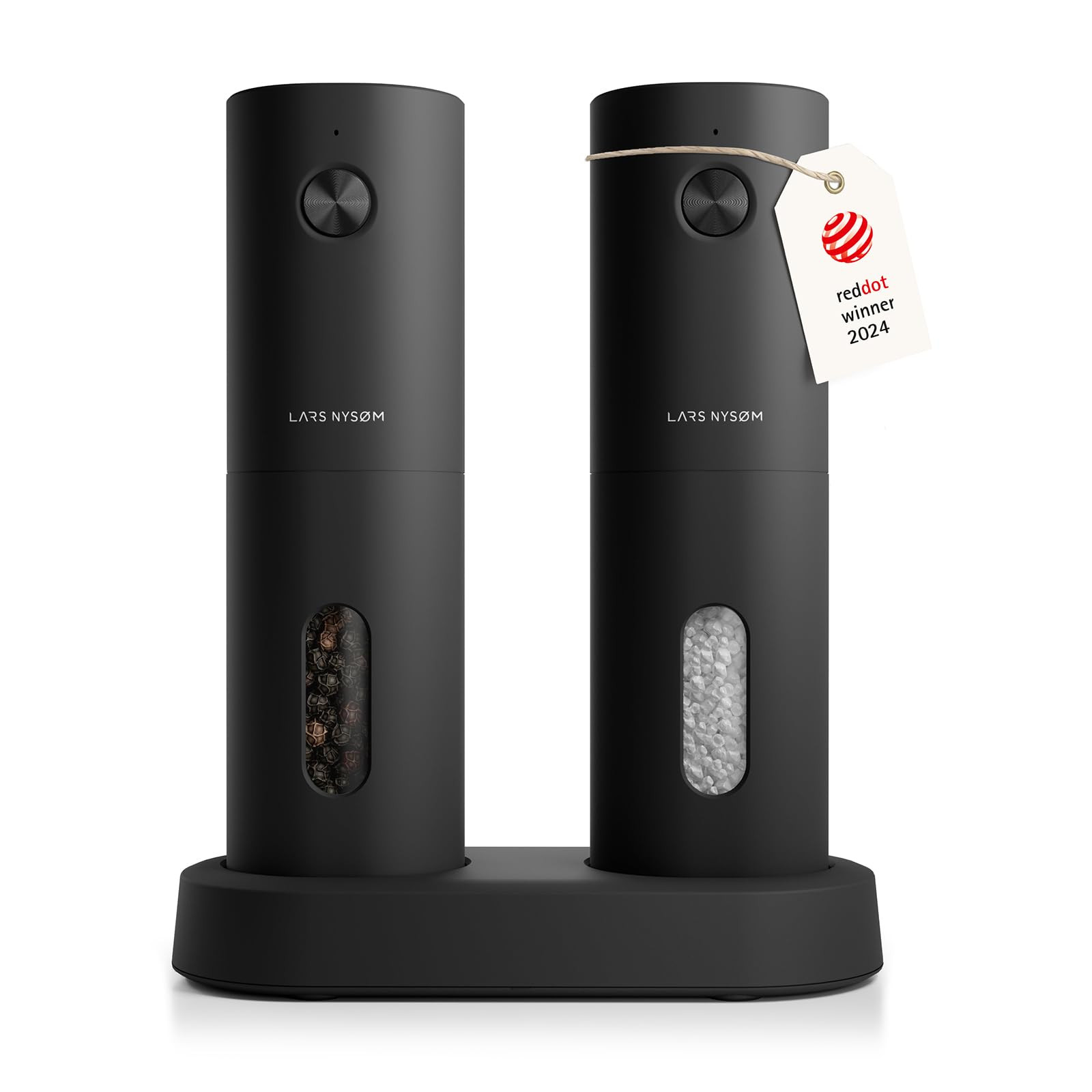 LARS NYSØM Electric Salt and Pepper Grinder Set I Automatic Salt and Pepper Mills with Adjustabl... | Amazon (US)