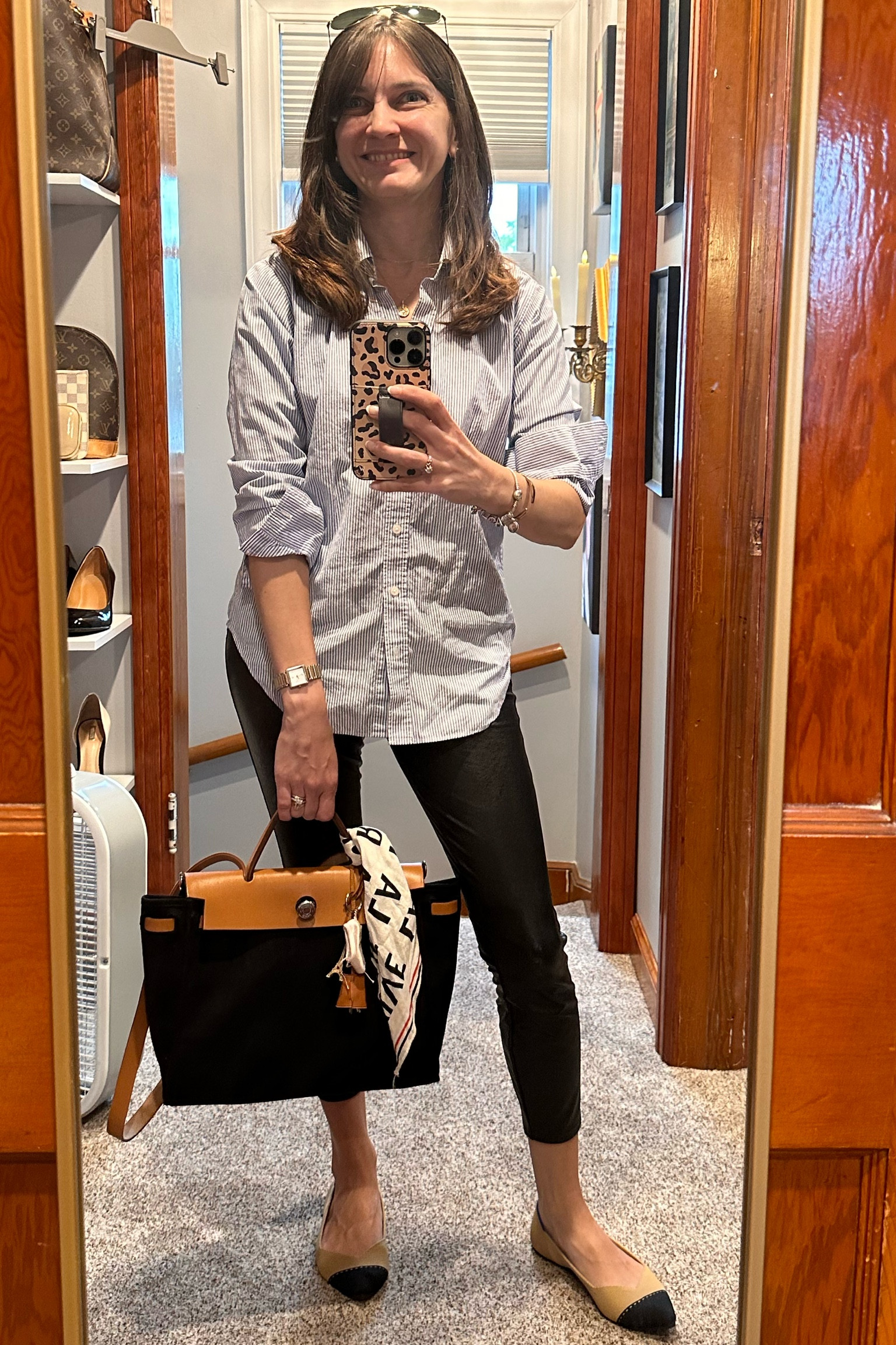 Channeling that “French girl” style. You can’t go wrong with a striped shirt and faux leather pants.

#LTKstyletip #LTKfindsunder50 #LTKfindsunder100